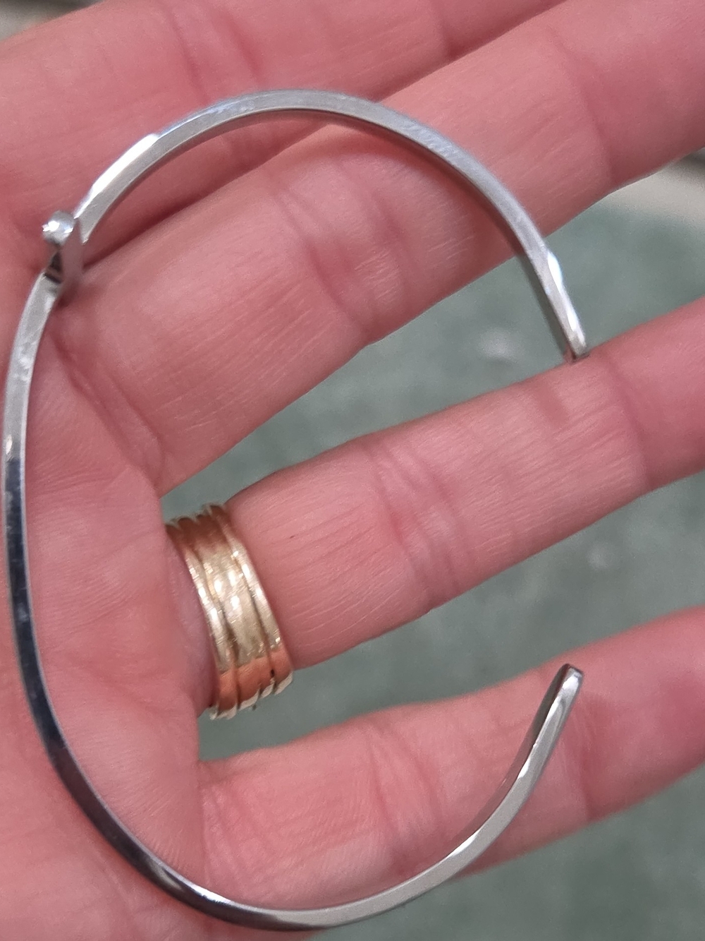 Silver Tone Cross Cuff Bracelet Engraved Esther 4:14 "Such a Time as This"